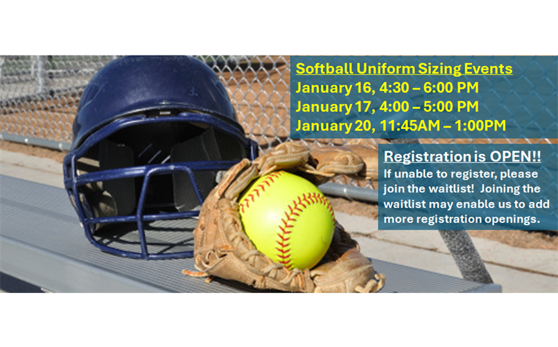 Softball: 2025 Spring Registration is OPEN!